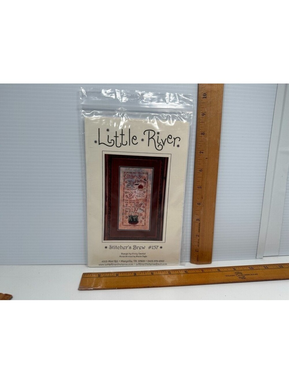 Stitchers Brew 157 Little River Cross Stitch Pattern Emily Oswald Halloween Bat